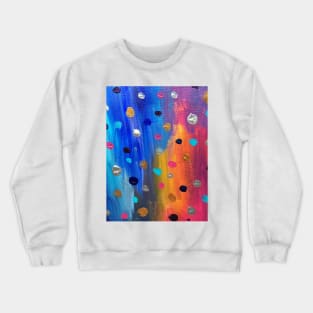 Acrylic Painting Dot Pattern Crewneck Sweatshirt